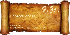 Fontos Zsolt névjegykártya
