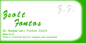 zsolt fontos business card